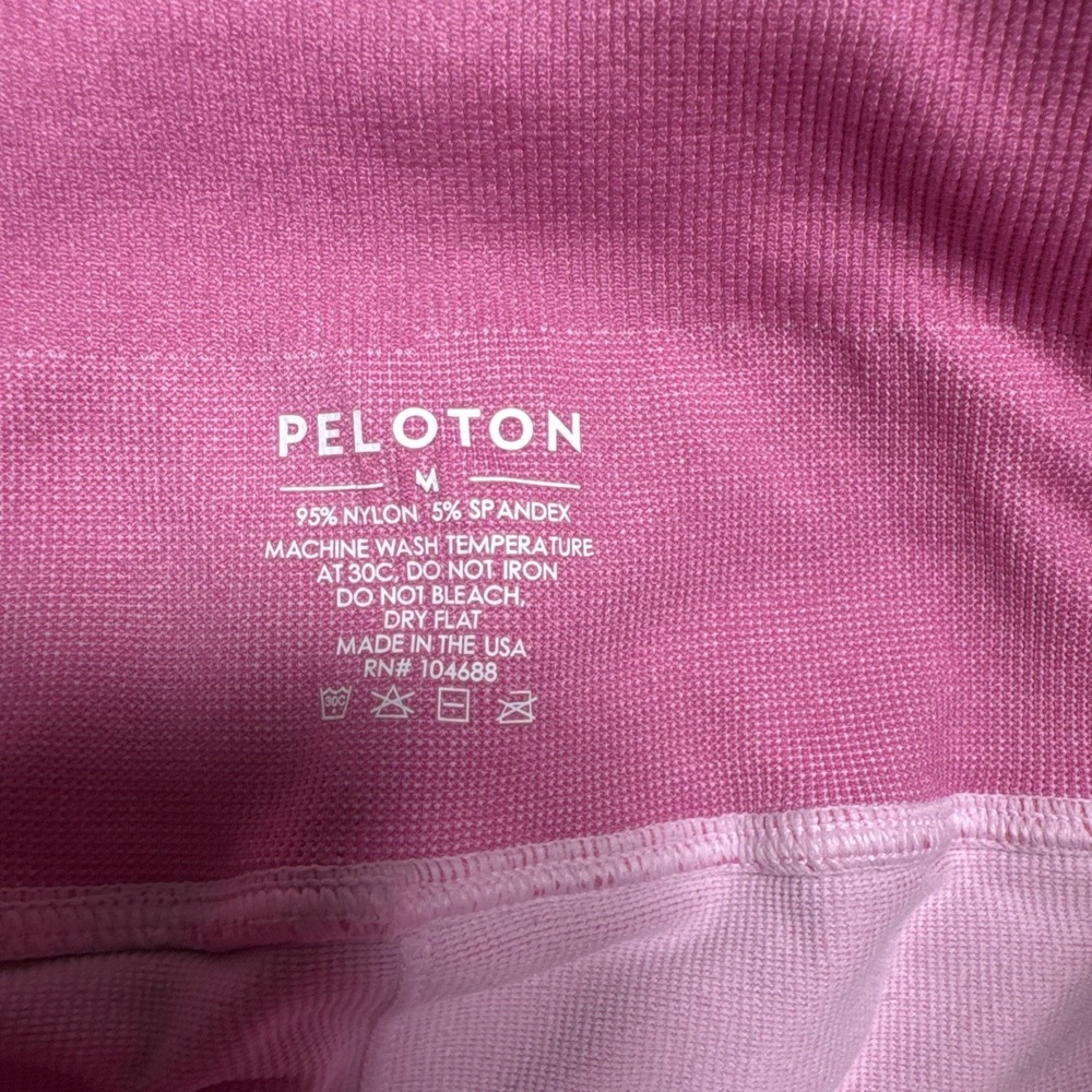 Peloton Seamless Legging Womens Sz Medium Pink Cropped Cycling Athletic Comfort - Picture 7 of 9
